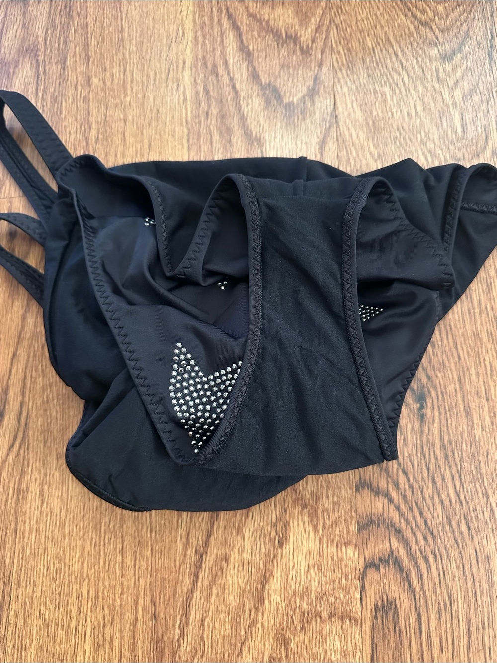 Stella McCartney Black One-Piece Swimsuit with Star Embellishments size large - Picture 8 of 9